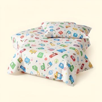70S Party I Love The Pictogram Party Card Inspired Letters Duvet Cover Set (synthetic illustration; no displayed measurements)