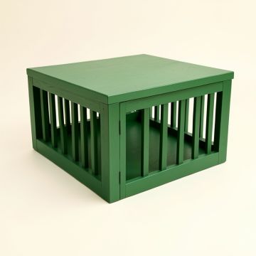 Laurel Canyon Empty Furniture-Style Pet Crate - Green (synthetic illustration; no displayed measurements)