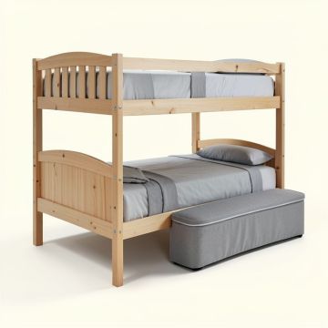 Walters Twin Over Twin Bunk Bed With Trundle (synthetic illustration; no displayed measurements)