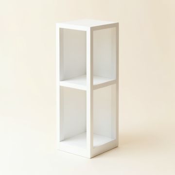 Dune Bend Narrow Cubby Tower - White (synthetic illustration; no displayed measurements)
