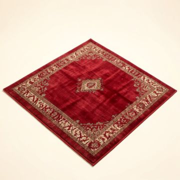 Kimes Power Loom Polyester Red Rug (synthetic illustration; no displayed measurements)