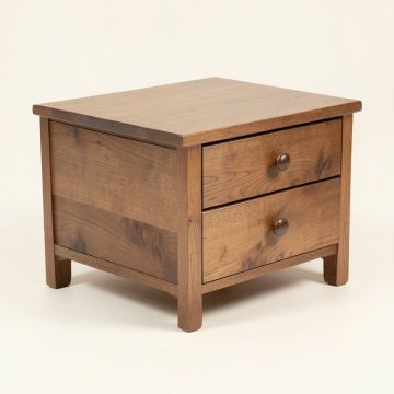 Eielt Solid Wood 2 - Drawer End Table (synthetic illustration; no displayed measurements)