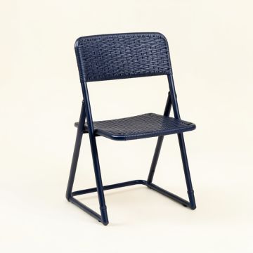 Hazel Crossing Folding Outdoor Chair - Navy (synthetic illustration; no displayed measurements)