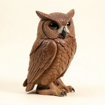 Perching Forest Owl Statue (synthetic illustration; no displayed measurements)