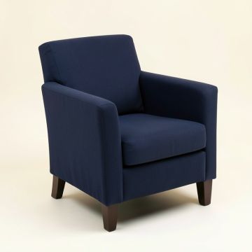 Mevlut Arm Chair In Navy (synthetic illustration; no displayed measurements)