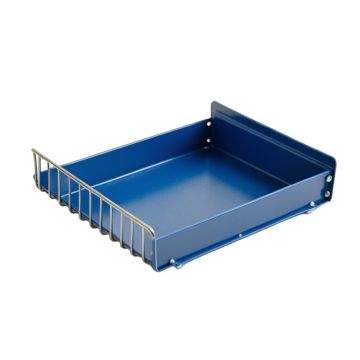 Linden Bend Empty Under-Desk Cable Tray - Blue (synthetic illustration; no displayed measurements)