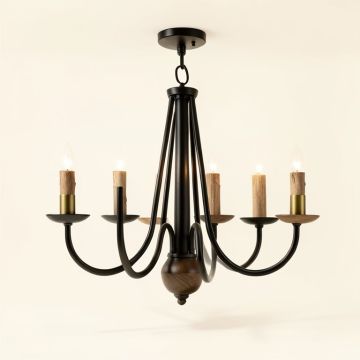 Cade 12 - Light Candle Style Wagon Wheel Chandelier (synthetic illustration; no displayed measurements)