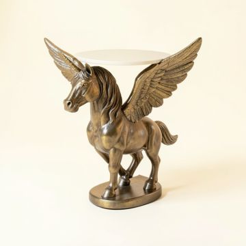 Mystical Winged Unicorn End Table (synthetic illustration; no displayed measurements)
