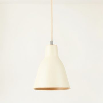 Elm Dell Pendant Light Suspended From One Plain Cable - Cream (synthetic illustration; no displayed measurements)