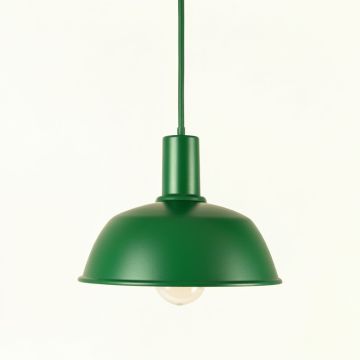 Cliff Canyon Pendant Light Suspended From One Plain Cable - Green (synthetic illustration; no displayed measurements)