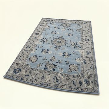 Ericson Floral Blue/Grey Rug (synthetic illustration; no displayed measurements)