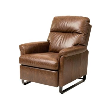 31.6 '' Wide Faux Leather Manual Swivel Ergonomic Recliner
