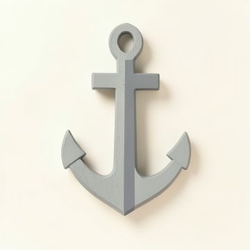 7 '' Blue And White Cape Cod Inspired Blue And White Anchor Wall Hanging Plaque (synthetic illustration; no displayed measurements)