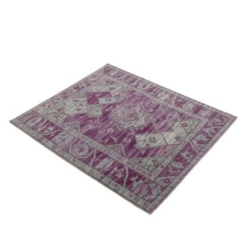 Sudheer Geometric Purple/Gray Area Rug