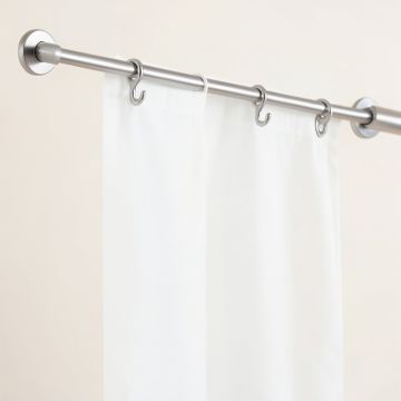 Brushed Nickel Shower Curtain Hooks (synthetic illustration; no displayed measurements)