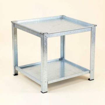 Galvanized Steel Potting Bench (synthetic illustration; no displayed measurements)