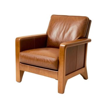 Ave 26 '' Wide Top Grain Leather Armchair