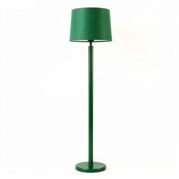 Juniper Bluff Floor Lamp With A Plain Fabric Shade - Green (synthetic illustration; no displayed measurements)