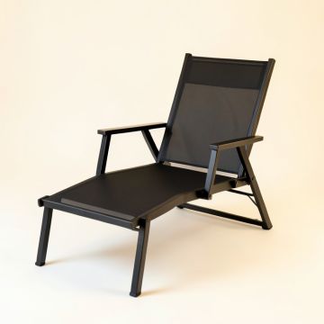 Aspen Dell Outdoor Lounge Chair - Black (synthetic illustration; no displayed measurements)