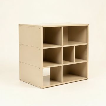 Birch Bridge Desktop Shelving Unit - Beige (synthetic illustration; no displayed measurements)