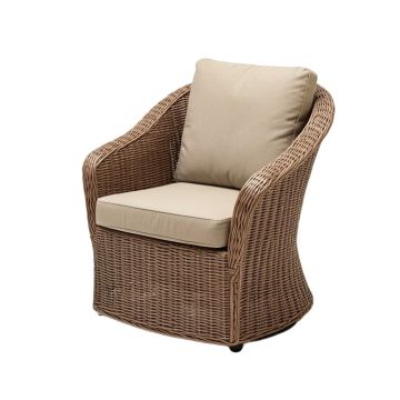 Armas Modern Outdoor Wicker Swivel Club Patio Chair With Cushions (synthetic illustration; no displayed measurements)