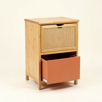 Field Bridge Freestanding Pull-Out Hamper Cabinet - Terracotta (synthetic illustration; no displayed measurements)