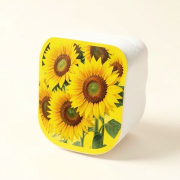 Themes Sun Kissed Sunflowers Toilet Seat Sticker (synthetic illustration; no displayed measurements)