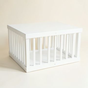 Ridge Brook Empty Furniture-Style Pet Crate - White (synthetic illustration; no displayed measurements)