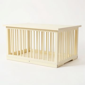 Cedar Branch Empty Furniture-Style Pet Crate - Cream (synthetic illustration; no displayed measurements)
