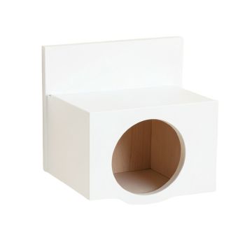 Cove Field Wall-Mounted Cat Perch - White