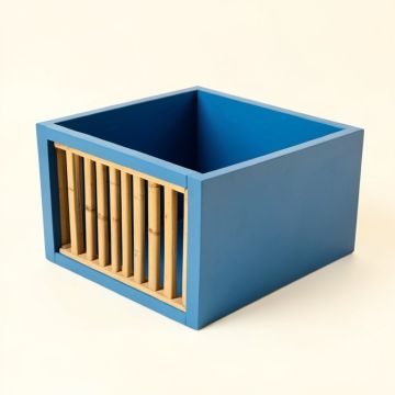 Cove Bend Empty Furniture-Style Litter Enclosure - Blue (synthetic illustration; no displayed measurements)