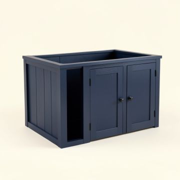 Spruce Crossing Empty Furniture-Style Litter Enclosure - Navy (synthetic illustration; no displayed measurements)