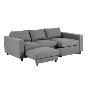 Sophy 98 '' Wide Linen Right Hand Facing Sofa & Chaise