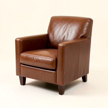 Glandy Leather Arm Chair (synthetic illustration; no displayed measurements)