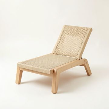 Heath Bluff Outdoor Lounge Chair - Beige (synthetic illustration; no displayed measurements)