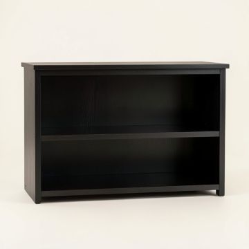 Linden Bend Low Bookcase - Black (synthetic illustration; no displayed measurements)