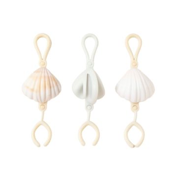 12 Piece Decorative Seashell Shower Curtain Hooks Set