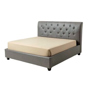 Akain Tufted Upholstered Low Profile Standard Bed