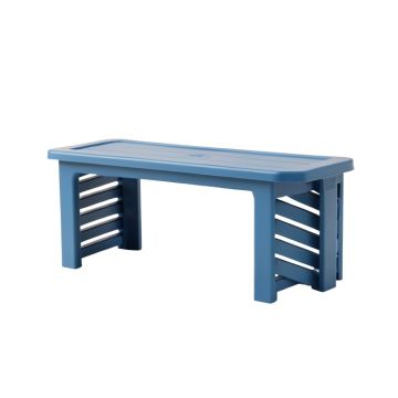 Spruce Bend Narrow Outdoor Storage Bench - Blue