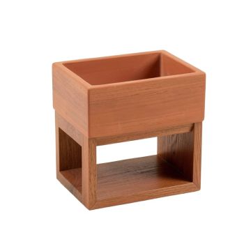Field Canyon Empty Raised Planter - Terracotta
