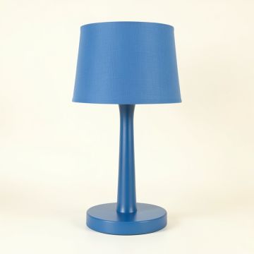 Briar Branch Table Lamp With A Plain Fabric Shade - Blue (synthetic illustration; no displayed measurements)