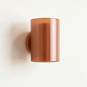Ash Bridge Wall Sconce Mounted On A Plain Wall - Terracotta (synthetic illustration; no displayed measurements)