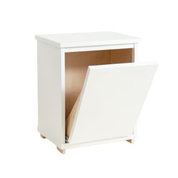 Heath Bridge Freestanding Pull-Out Hamper Cabinet - White
