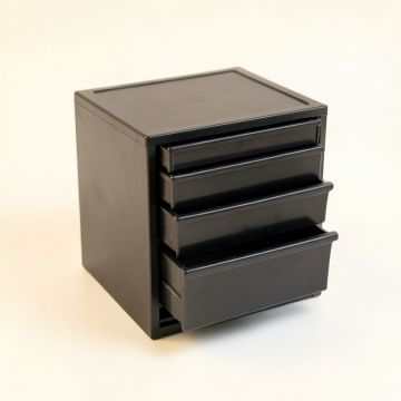Harbor Bend Small-Parts Storage Drawer Cabinet - Black (synthetic illustration; no displayed measurements)