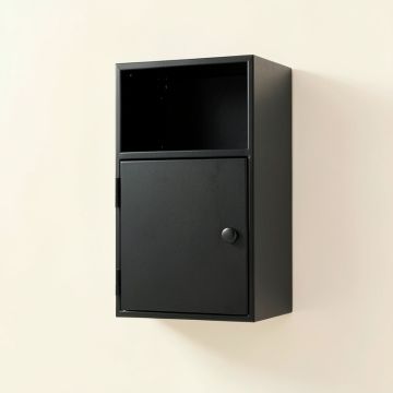 Dune Crossing Wall-Mounted Entry Cabinet - Black (synthetic illustration; no displayed measurements)