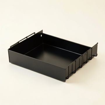 Birch Dell Empty Under-Desk Cable Tray - Black (synthetic illustration; no displayed measurements)