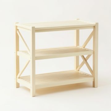 Elm Crest Empty Seed-Starting Shelving Unit Without Lights - Cream (synthetic illustration; no displayed measurements)