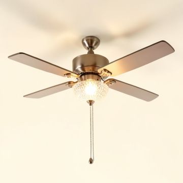 52 '' Leonie 5 - Blade Led Crystal Ceiling Fan With Pull Chain (synthetic illustration; no displayed measurements)