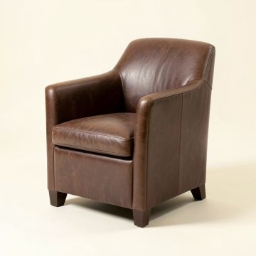 Amir Genuine Leather Upholstered Dining Chair (synthetic illustration; no displayed measurements)