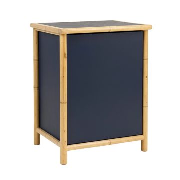 Hazel Dale Freestanding Pull-Out Hamper Cabinet - Navy